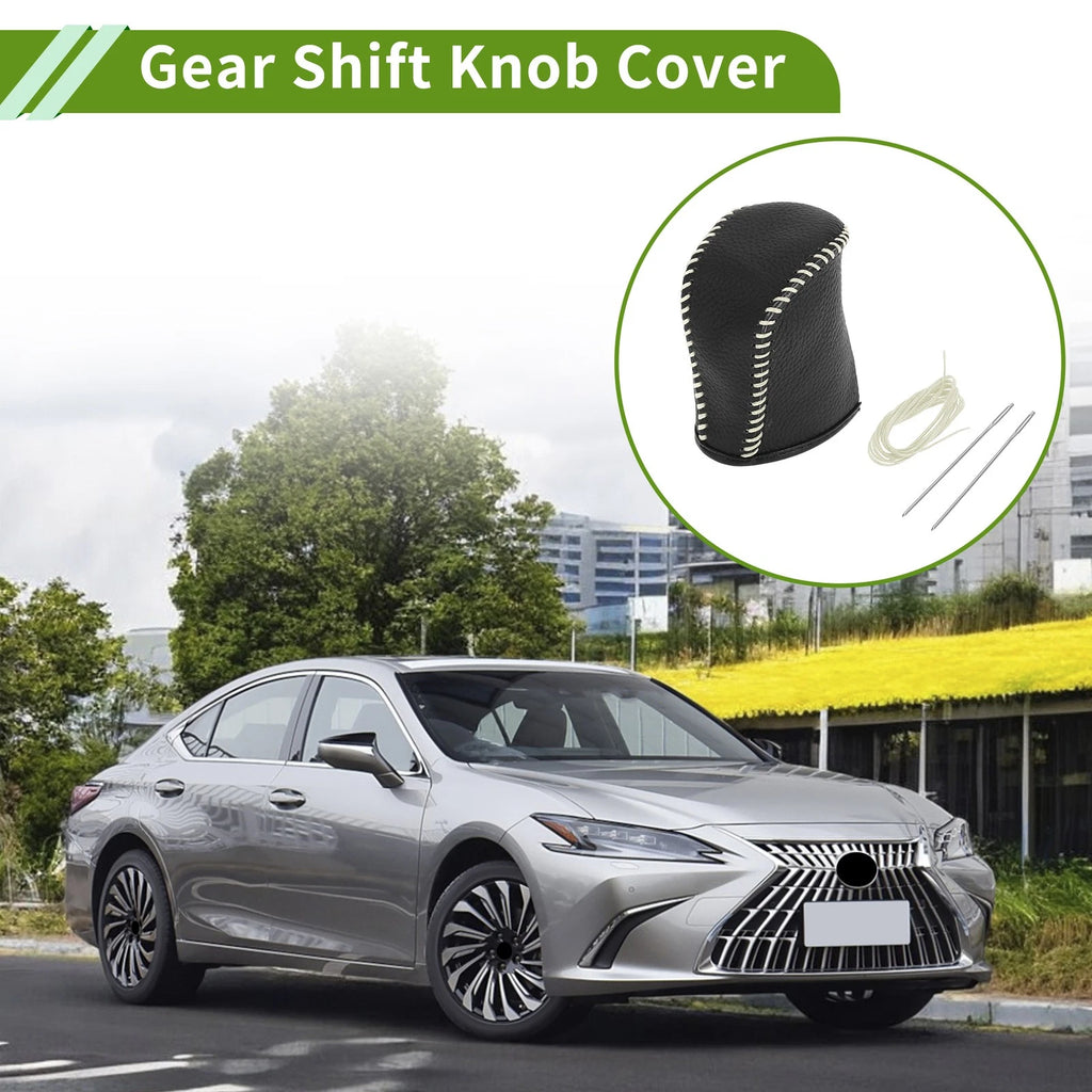 Gear Shift Knob Cover Replacement for Lexus NX300 (2014–2021) Pebbled Black Beige
