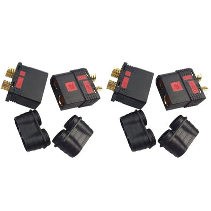 4Pcs QS8 Male+Female Plug Anti-Spark Connector for RC Car (Lipo Battery)
