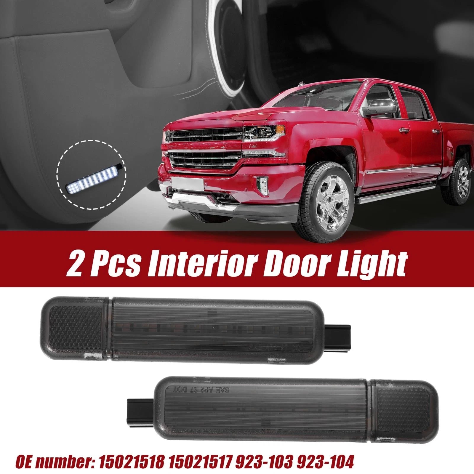 2pcs Interior Courtesy Light for Chevy Silverado 1500 (2014–2018)