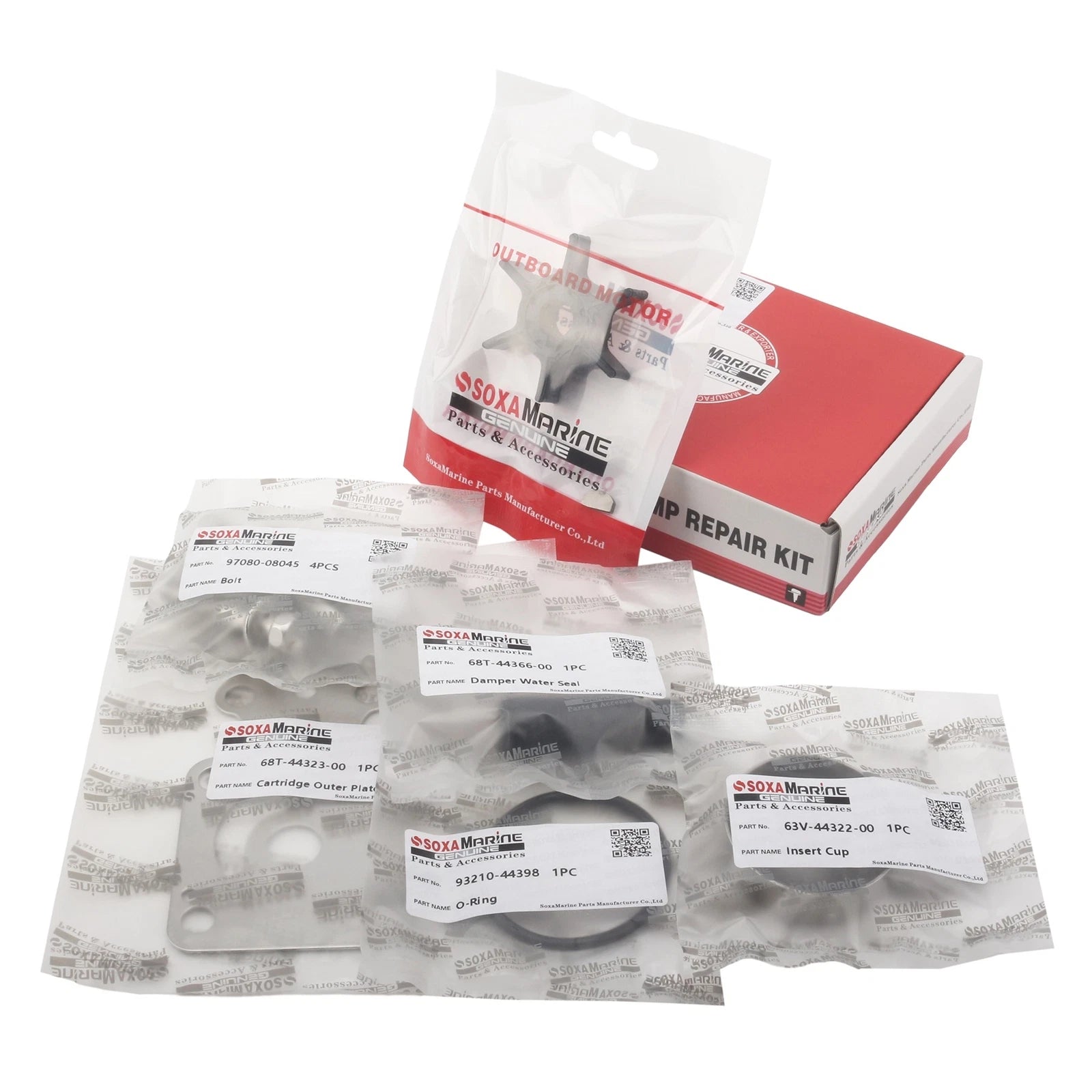 Water Pump Repair Service Kit 68T-W0078-00 for Yamaha Outboard
