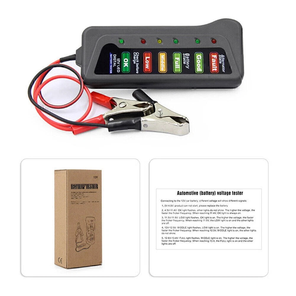 12V Battery Load Tester with 6 LED for Auto Car