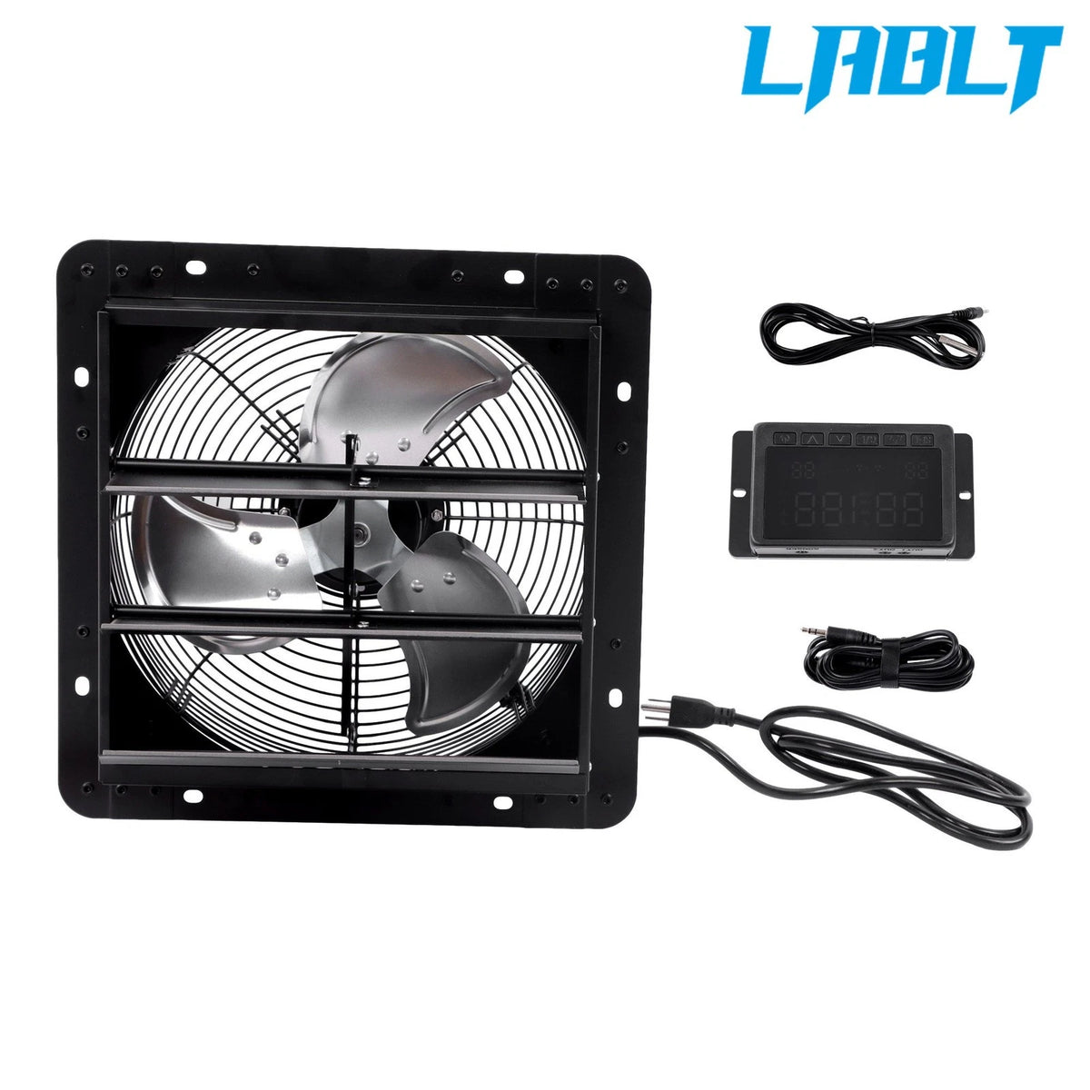 12'' Shutter Exhaust Fan for Wall-Mount Attic (1600RPM, 900CFM)