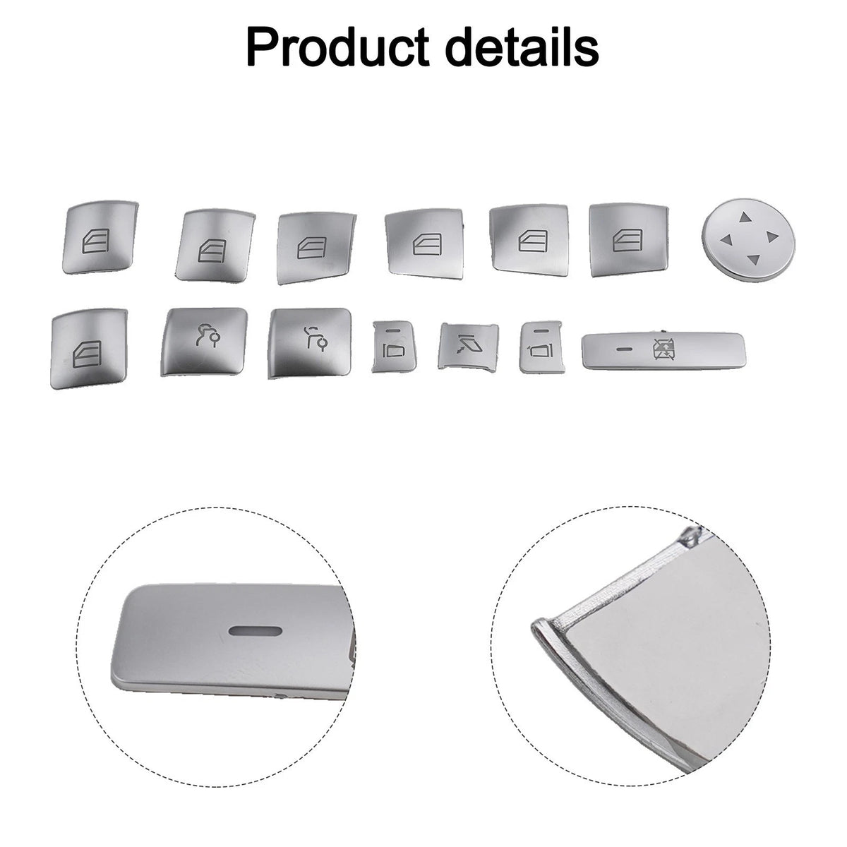 Window Switch Buttons Cover for Mercedes W212 W204 W176 (2010–2016)
