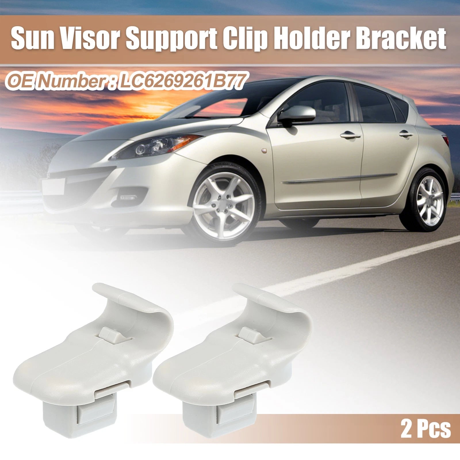 Sun Visor Support Clip Retainer Replacement for Mazda 3 (2004–2009)
