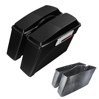 Hard Saddlebags Trunk with Speaker Lid Latch for Harley Touring Road King (1994–2013)