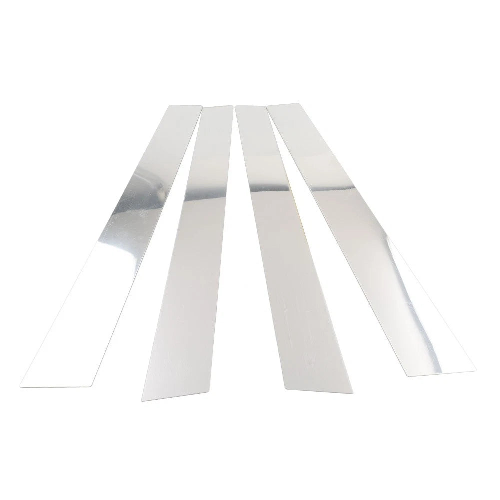 Set of 4 Pillar Post Door Window Covers for Porsche Panamera (2009–2016) Silver