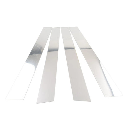 Set of 4 Pillar Post Door Window Covers for Porsche Panamera (2009–2016) Silver