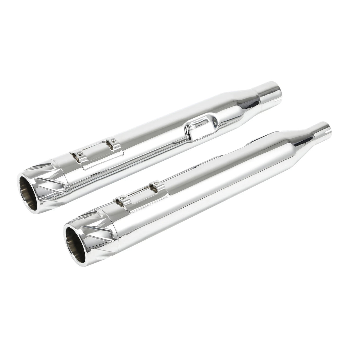 4" Chrome Slip-On Mufflers for Harley Road Glide (2017–2024)