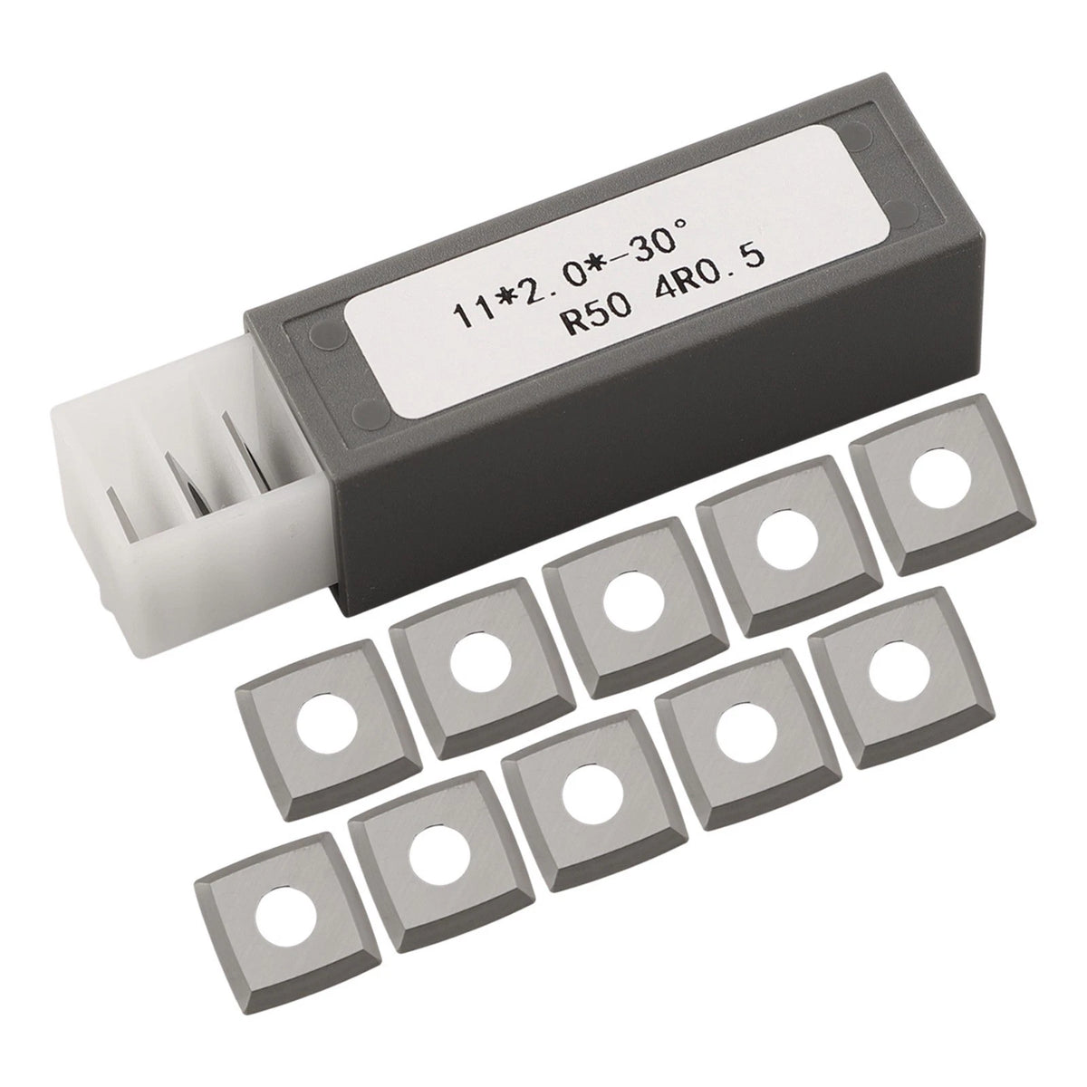 Square Carbide Inserts Set of 10 for Spiral Planer Cutter Head 11x11x2mm