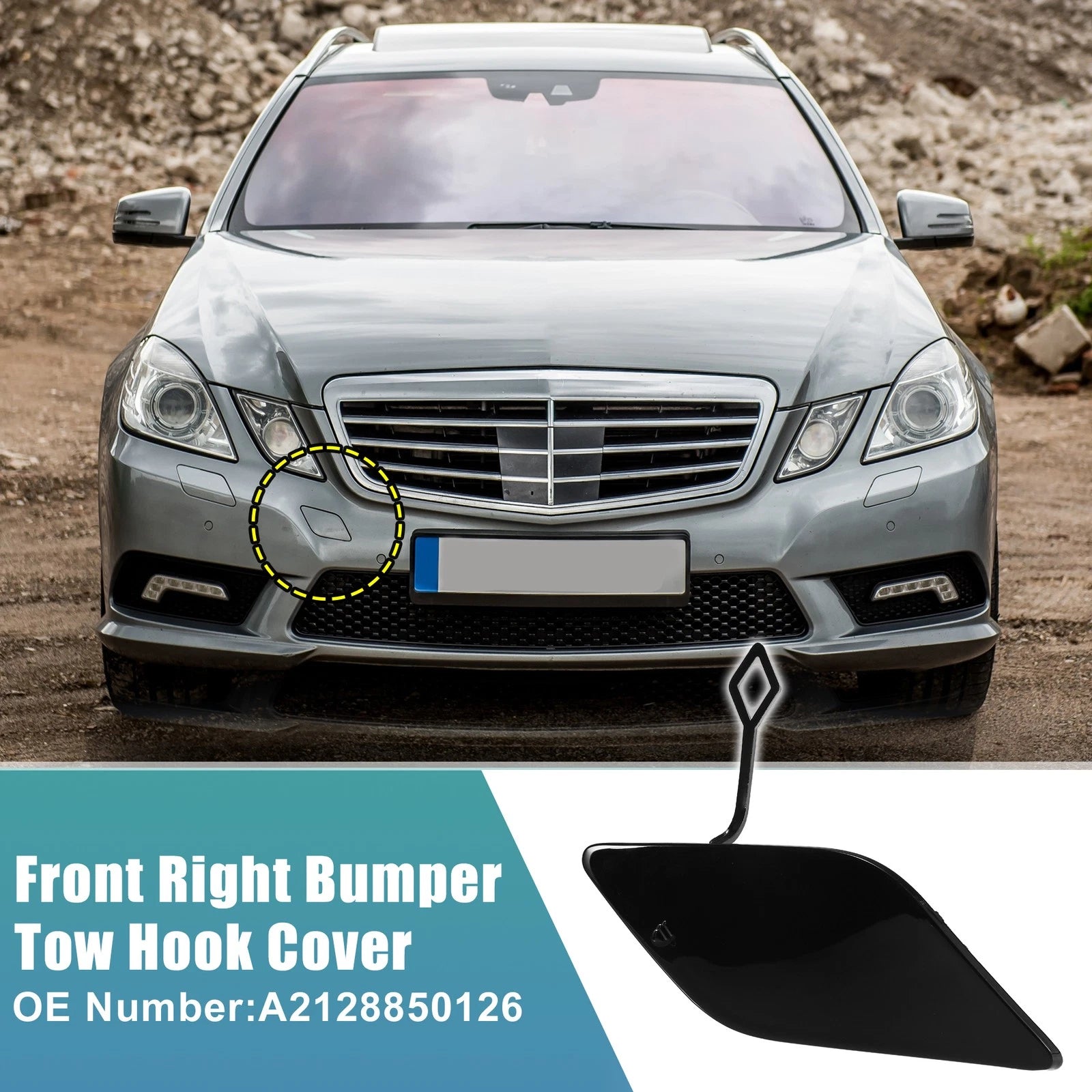Front Tow Hook Cap Replacement for Mercedes Benz E Class W212 (2010–2016)