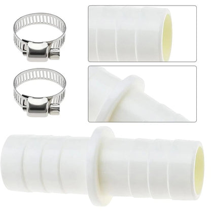 2 Hose Clamps with Drain Connector for Secure Installation