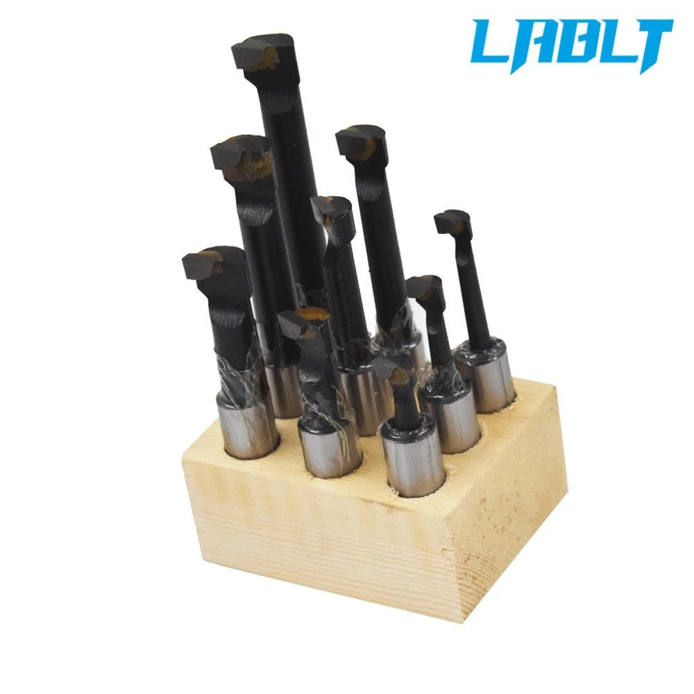 9Pcs Boring Bar Set for Lathe Tool (1/2" Shank, Carbide Tipped)