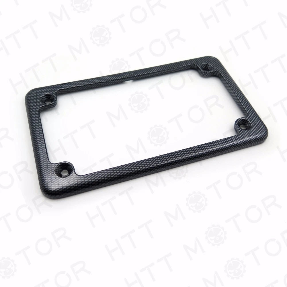 Carbon Motorcycle License Plate Frame for 7" x 4" Plates (Chrome)