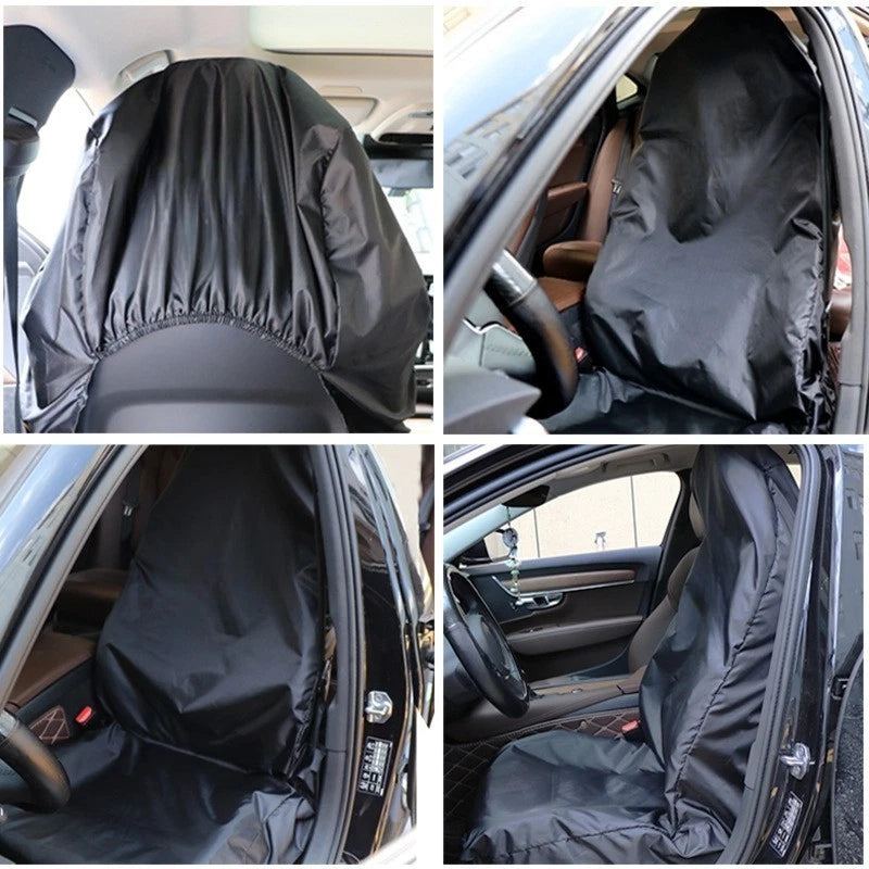 Front Rear Seat Covers with Trunk Mat and Steering Wheel Cover Waterproof