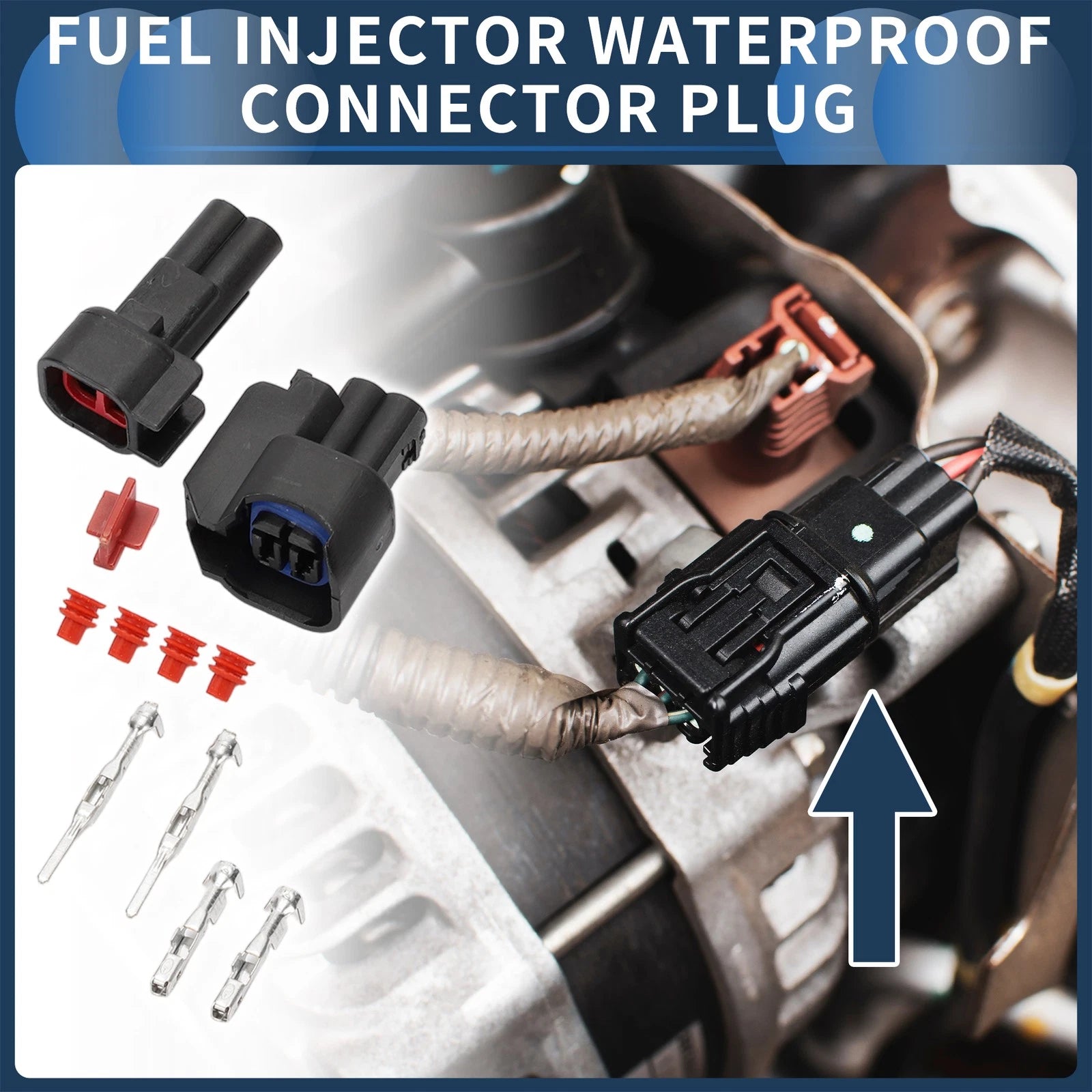 2 Pin Fuel Injector Waterproof Connector Plug for Chevrolet (2011–2018)