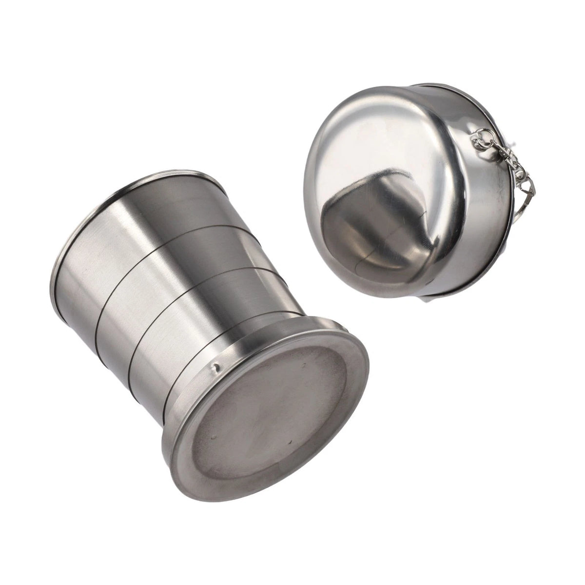 250ml Foldable Coffee Cup with Lid - Stainless Steel