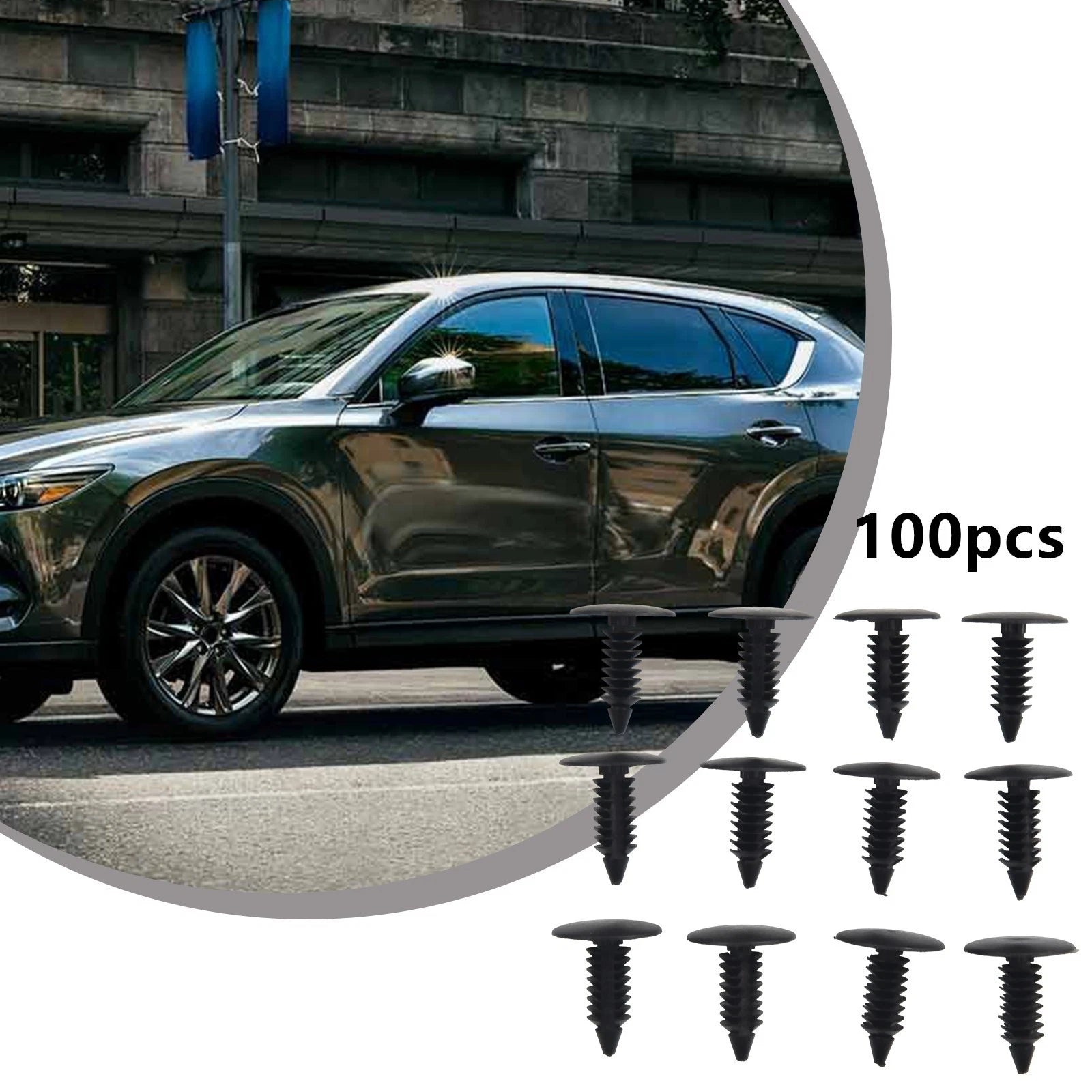 50 Piece Plastic Rivet Push Pin Clips for Fender Bumper Shield