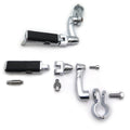 Chrome Gear Skull Arched Footpeg Mount Kit for 1.25" Engine Guard (Fits )