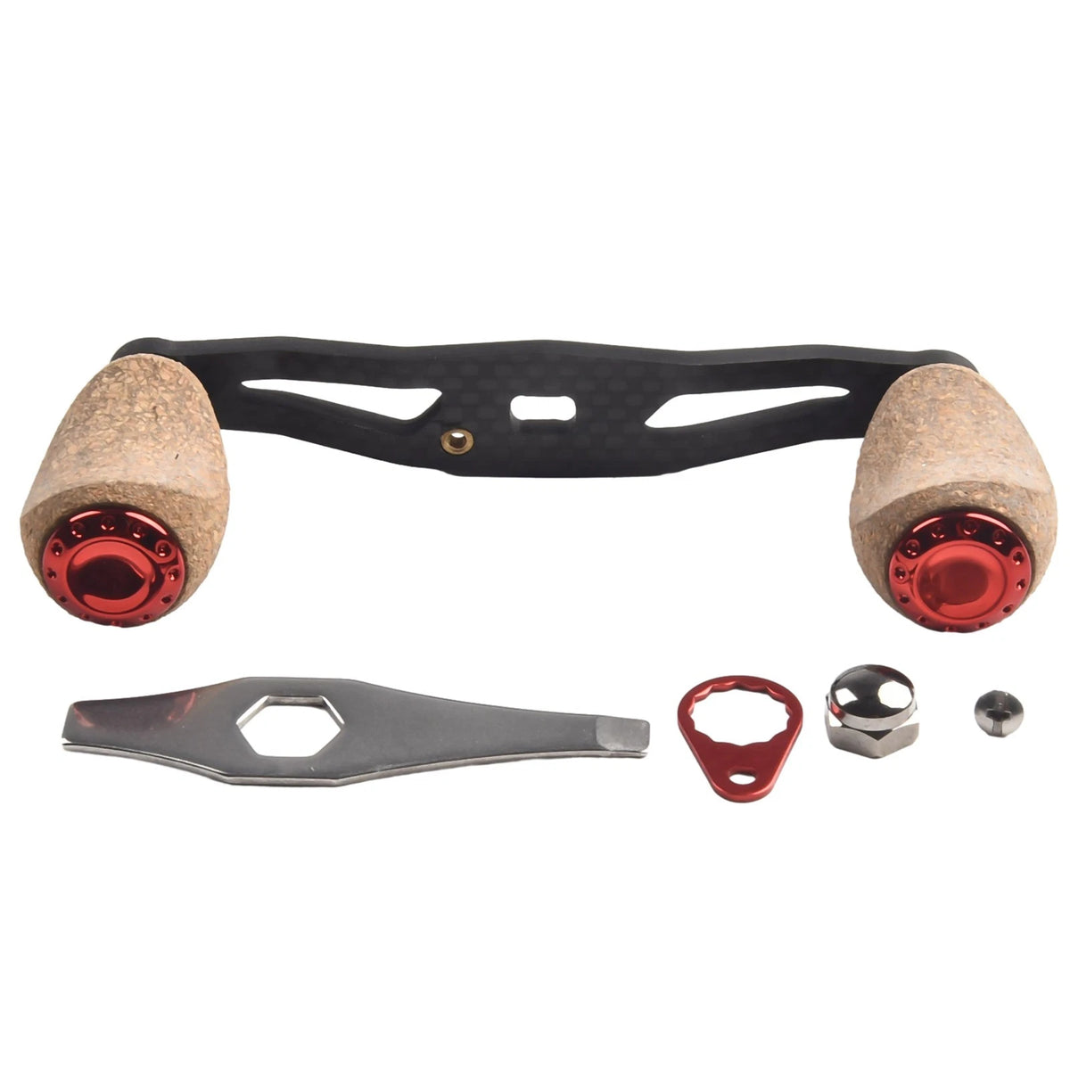 Fishing Reel Handle for Outdoors Fishing Tools (Carbon Fiber, Cork)