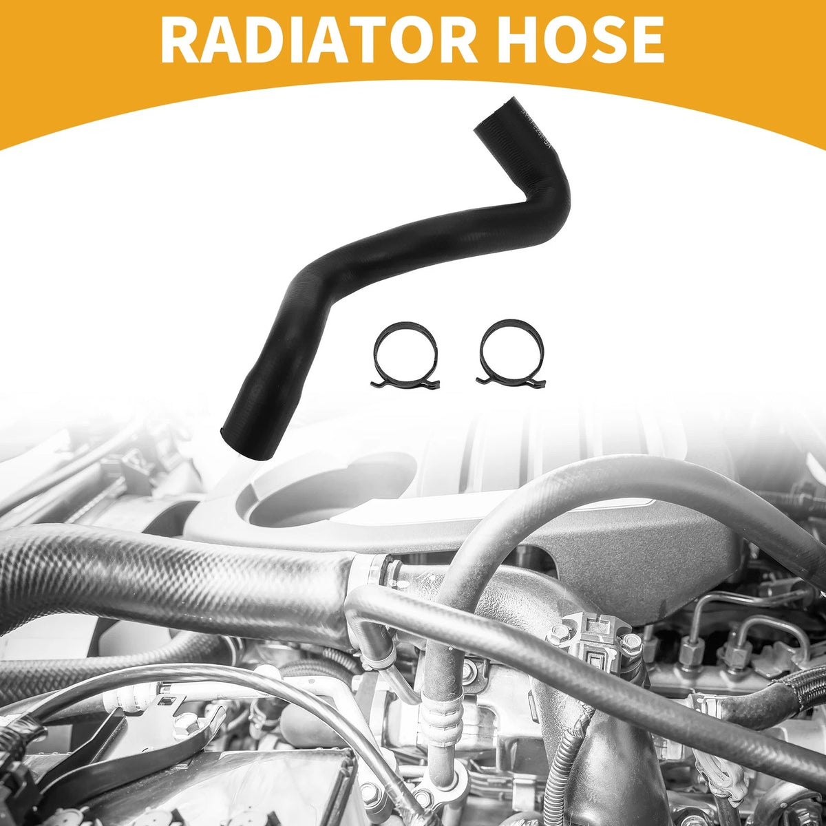 Radiator Hose for Ford Focus III (2010–2023) No.BV618286BB Rubber Black