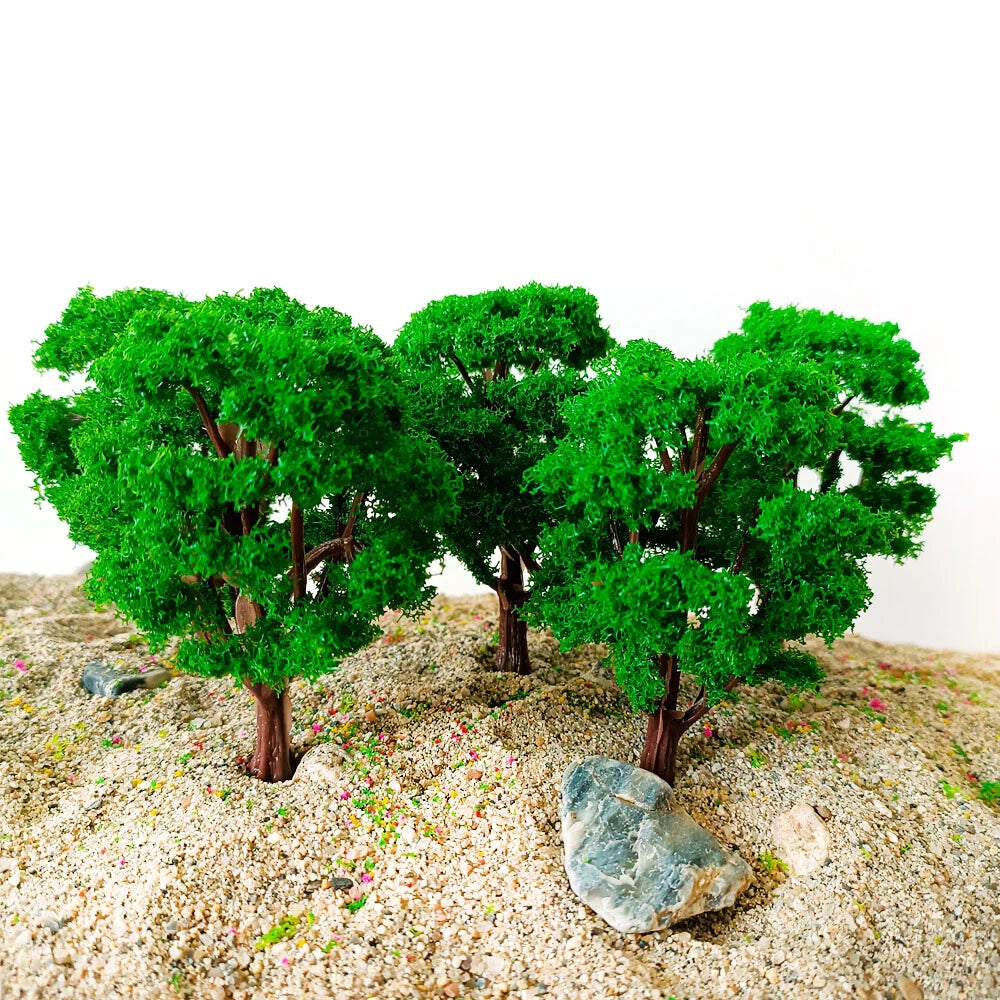10Pc Tree Scenery Model for Railroads Trains Layout (3.14"/3.93")