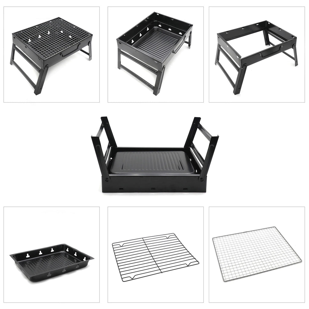 Foldable Compact Charcoal BBQ Grill for Camping (US)