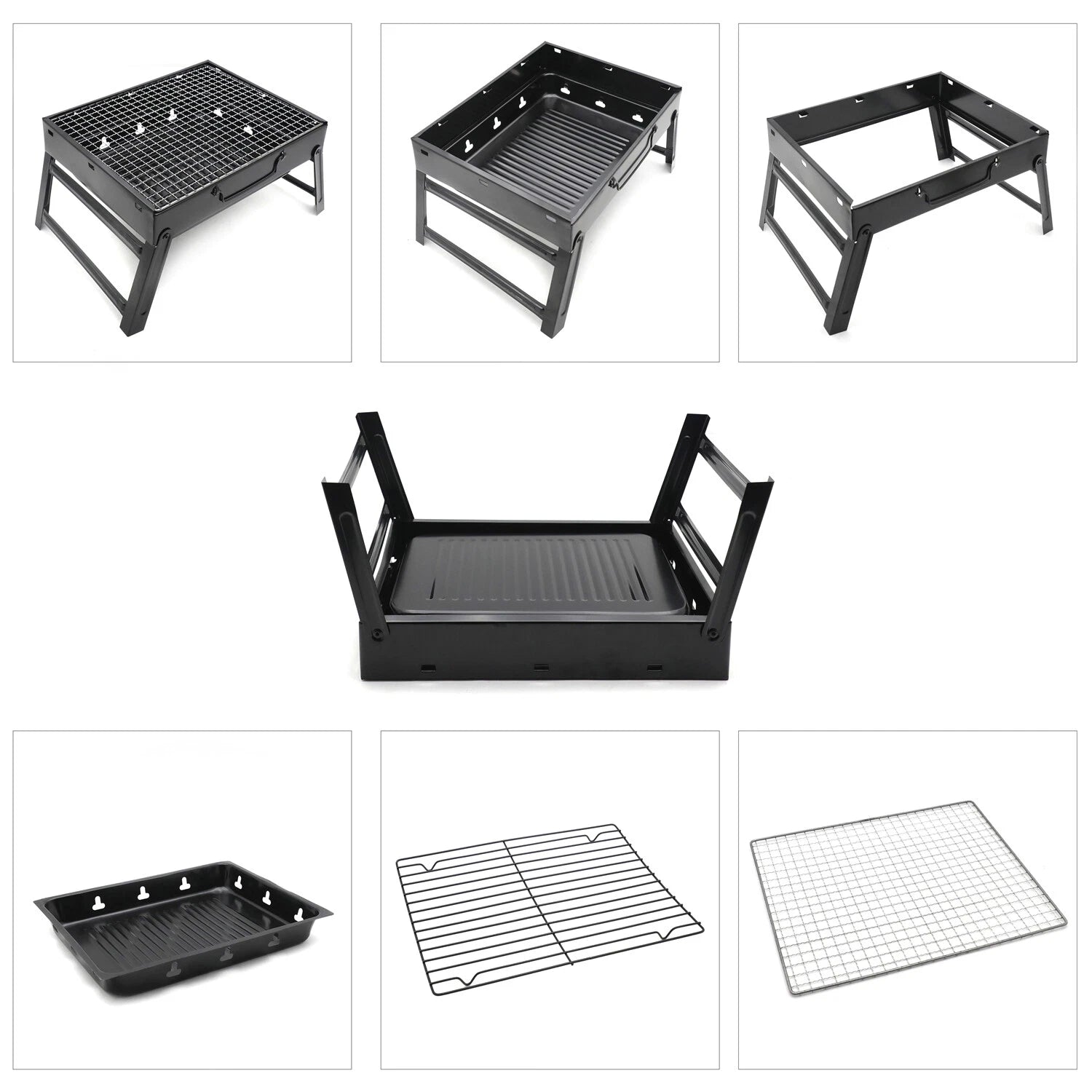 Foldable Compact Charcoal BBQ Grill for Camping (US)