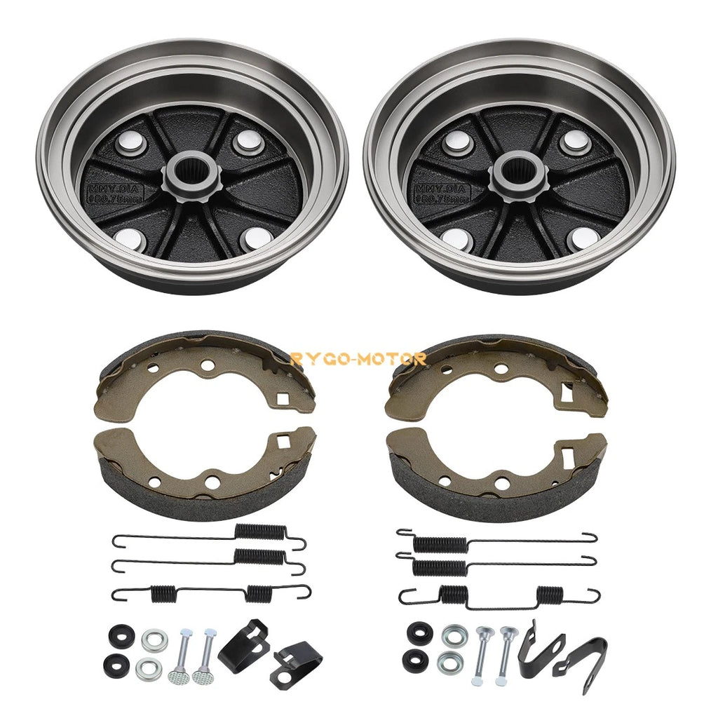 Rear Brake Drums & Shoes for Kawasaki Mule 2510 3000 3010 3020 4000 4010