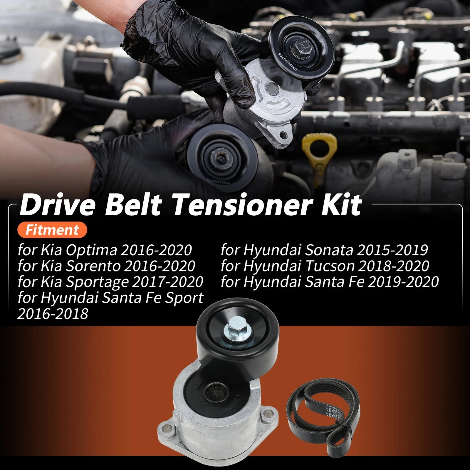 Drive Belt Tensioner Kit Replacement for Kia Optima (2016–2020) 252802GGB2
