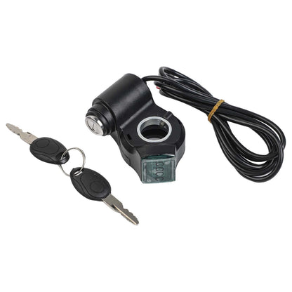 E Scooter Thumb Throttle System with Keyed Lock & Green LED Voltmeter