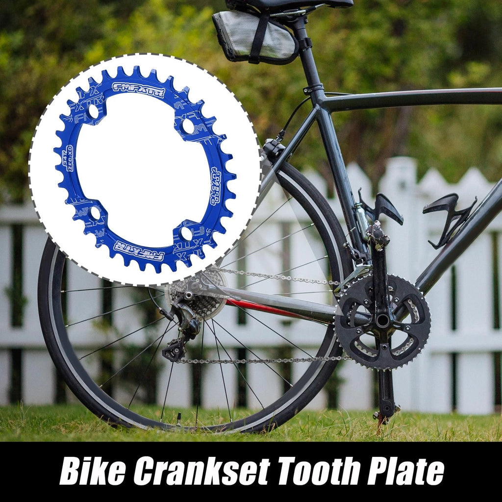 34 Teeth Narrow Wide Chainring for Bicycle 104mm Crankset Blue (104mm)