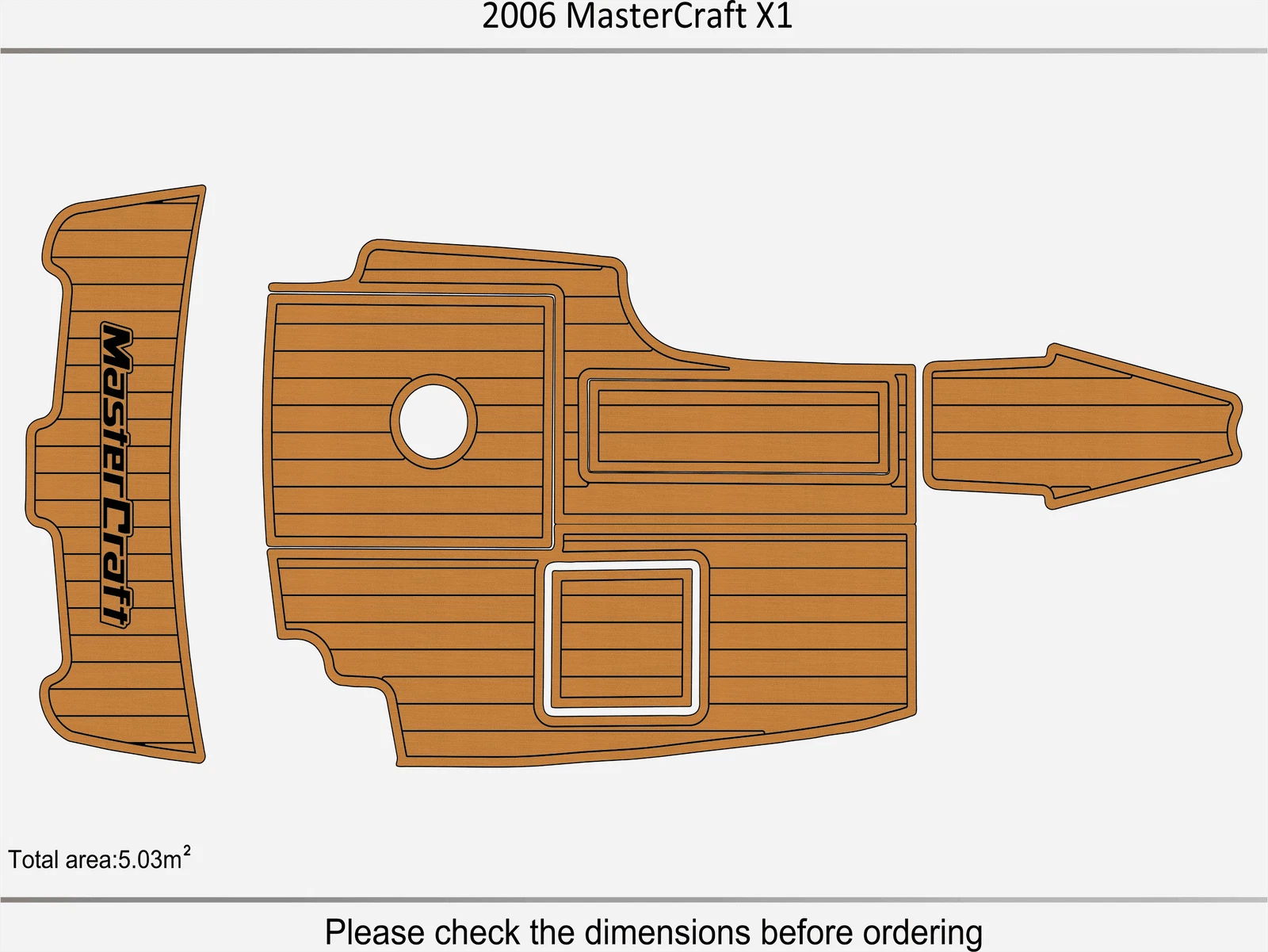 EVA Foam Pads for MasterCraft X1 (2006) Cockpit Swim Platform