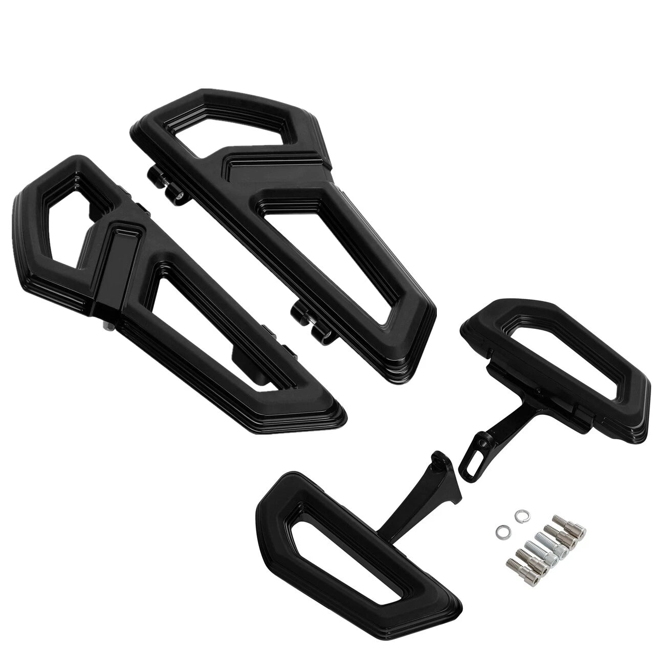 Front & Rear Floorboard Footboards & Shift Pegs for Harley Touring (2000–Up)