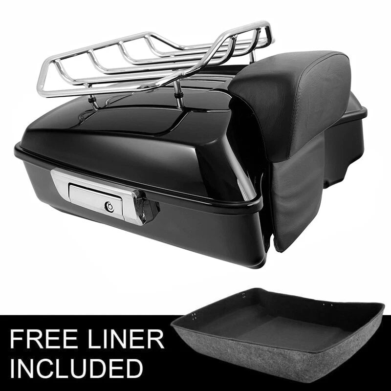 Chopped Trunk Backrest Luggage Rack for Harley Road Glide (2009–2013)