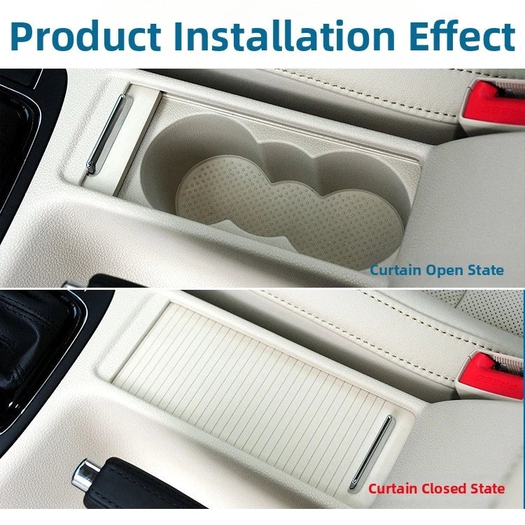 Drink Cup Holder with Sliding Roller Cover for Skoda Superb (2013–2015)