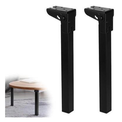 2 Pack Folding Iron Table Legs 90 Degree with Rubber Feet for Tables, Beds, Sofas