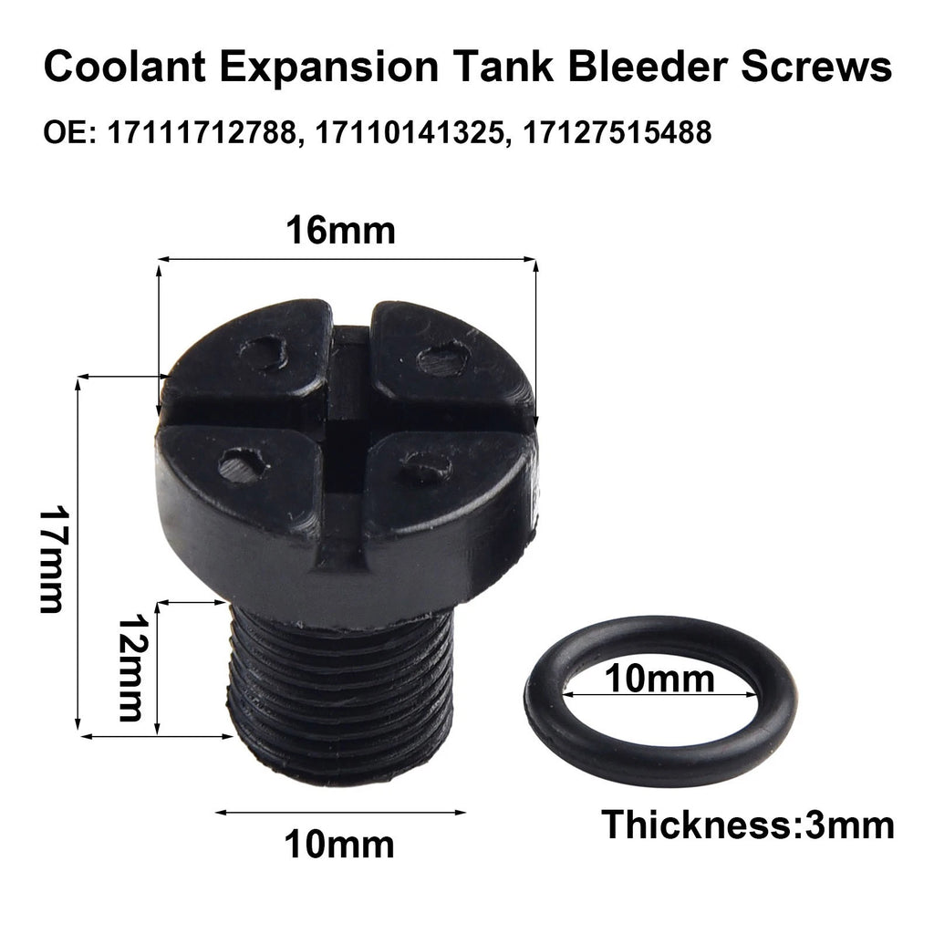 Bleed Screws for Overflow Coolant Expansion (Car Accessories)