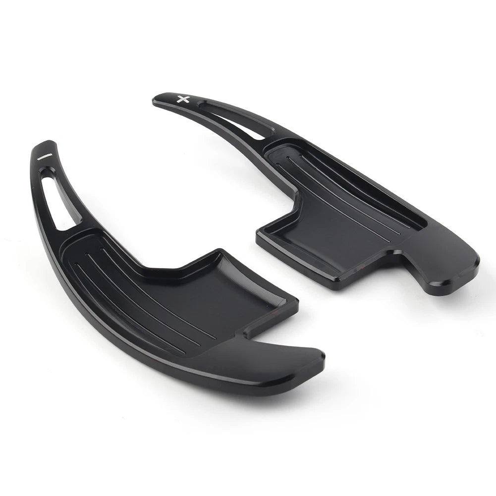 Set of 2 Black Steering Wheel Paddle Shift Extensions for Ford Mustang (2015–2021)