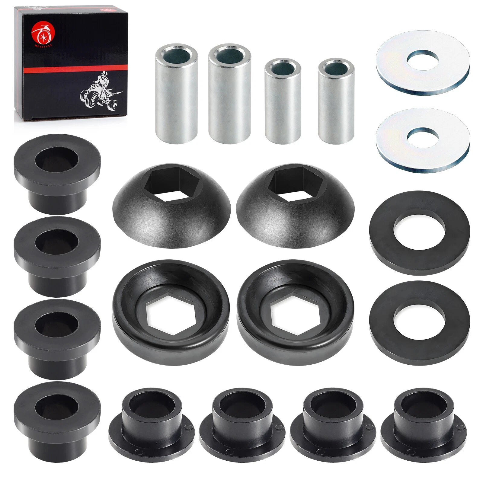 Front & Rear Shock Pivot Ball Bushings Sleeve for Polaris Ranger 500 (1998–2022)