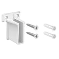 Closet Rod Hardware Brackets for Wardrobe Rod End Support (ABS, White)