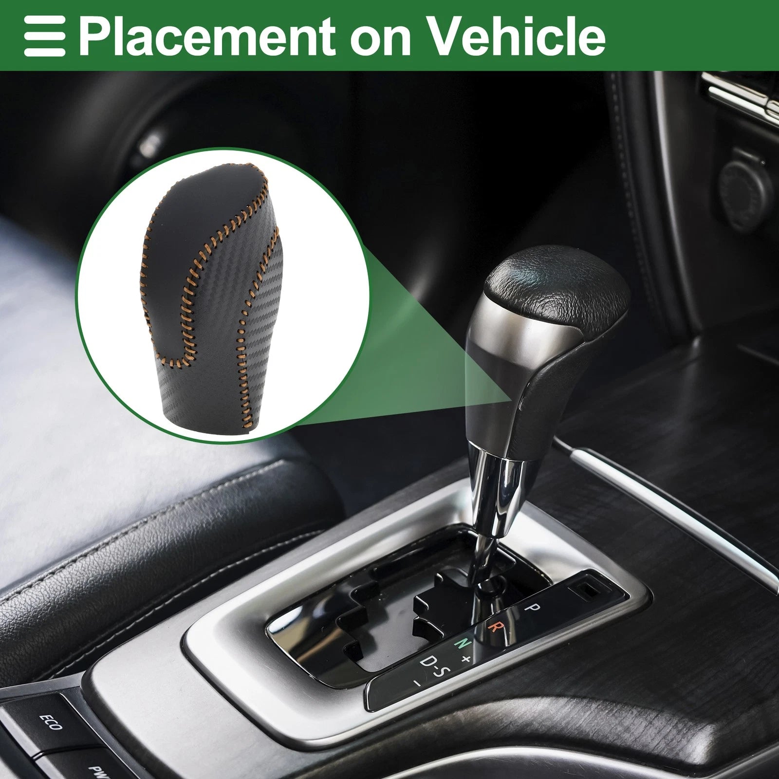 Gear Shift Knob Cover Replacement for Subaru Forester 2018–2023 Carbon Fiber