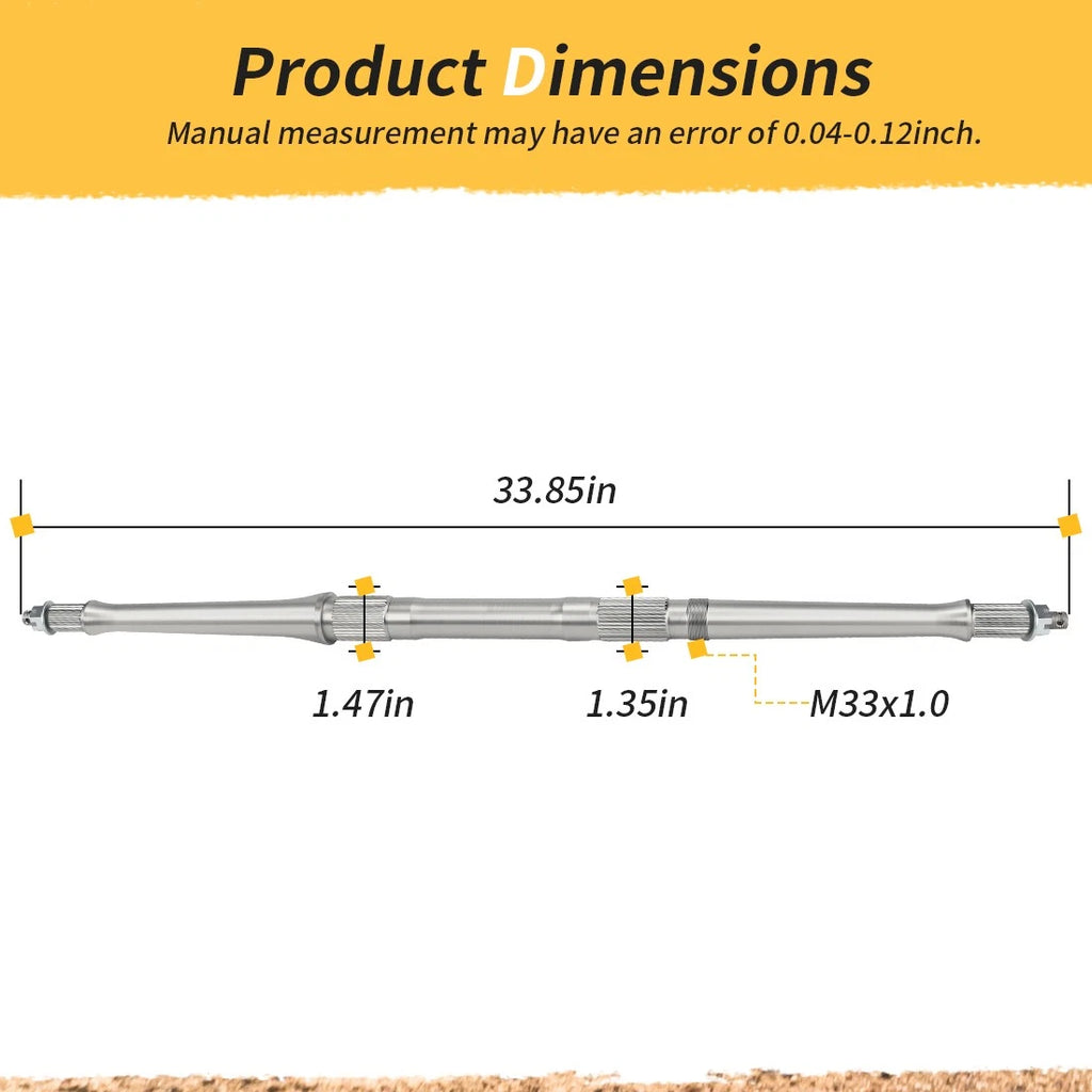 Rear Axle Shaft with Nuts for Yamaha Raptor 350 YFM350 (2004–2013) 5YT-25381-10-00