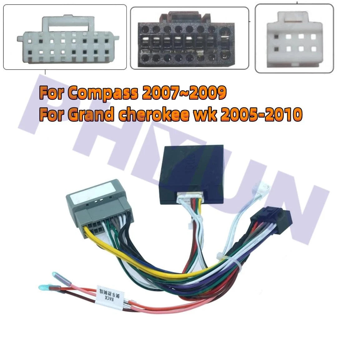 16PIN Audio Cable Adapter with Canbus Box for Jeep Grand Cherokee WK (2005–2010)