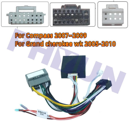 16PIN Audio Cable Adapter with Canbus Box for Jeep Grand Cherokee WK (2005–2010)