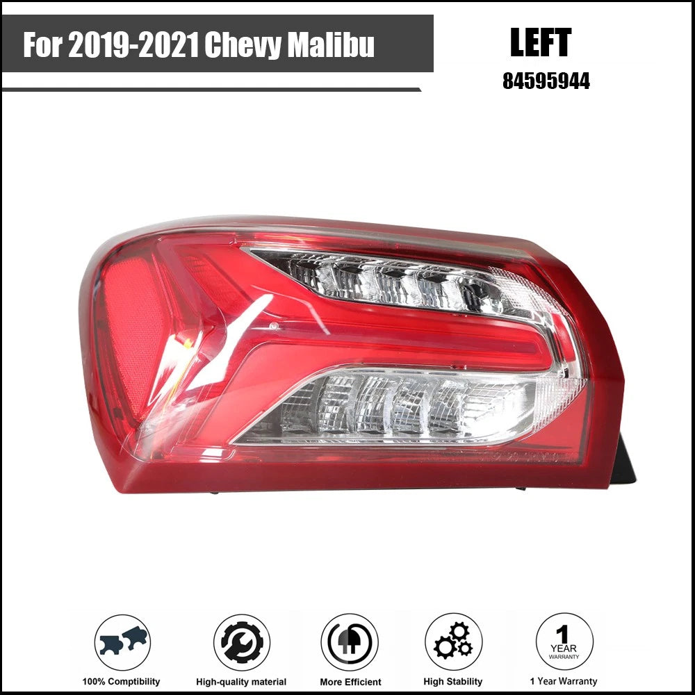 Tail Light Assembly Set for Chevy Malibu (2019–2021) Rear Left Driver Side LED