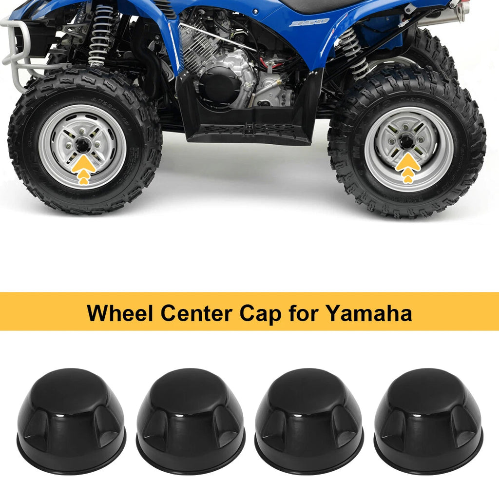 Set of 4 Center Wheel Hub Cap Covers for Yamaha Big Bear Grizzly Kodiak (400-450)