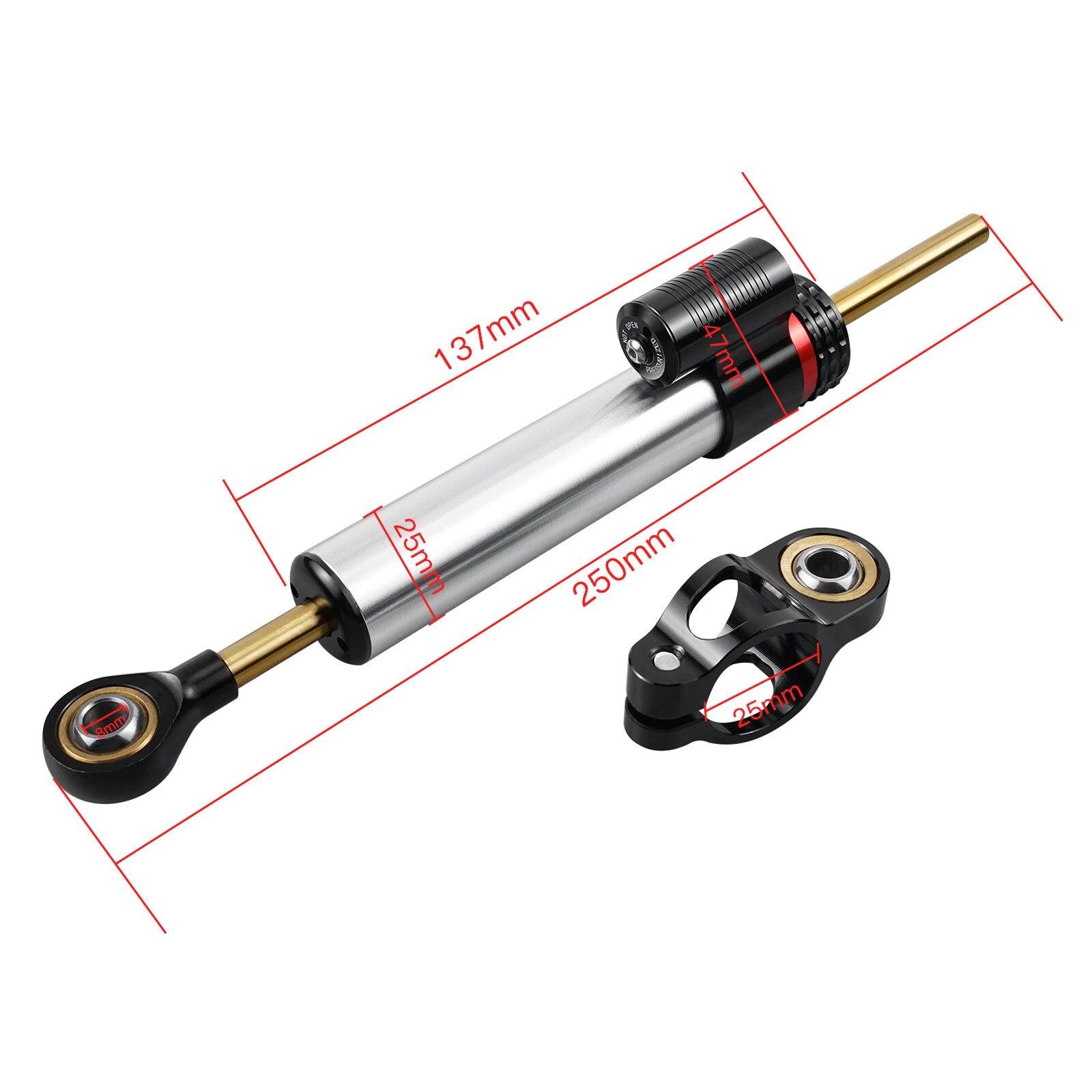 Adjustable Steering Damper Stabilizer for Suzuki Vstrom DL650 DL1000 (2004–2018)