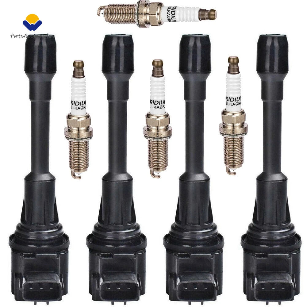 Set of 4 Ignition Coils + 4 Spark Plugs for Nissan Altima L4 2.5L (2007–2015) 22448-ED000 UF549