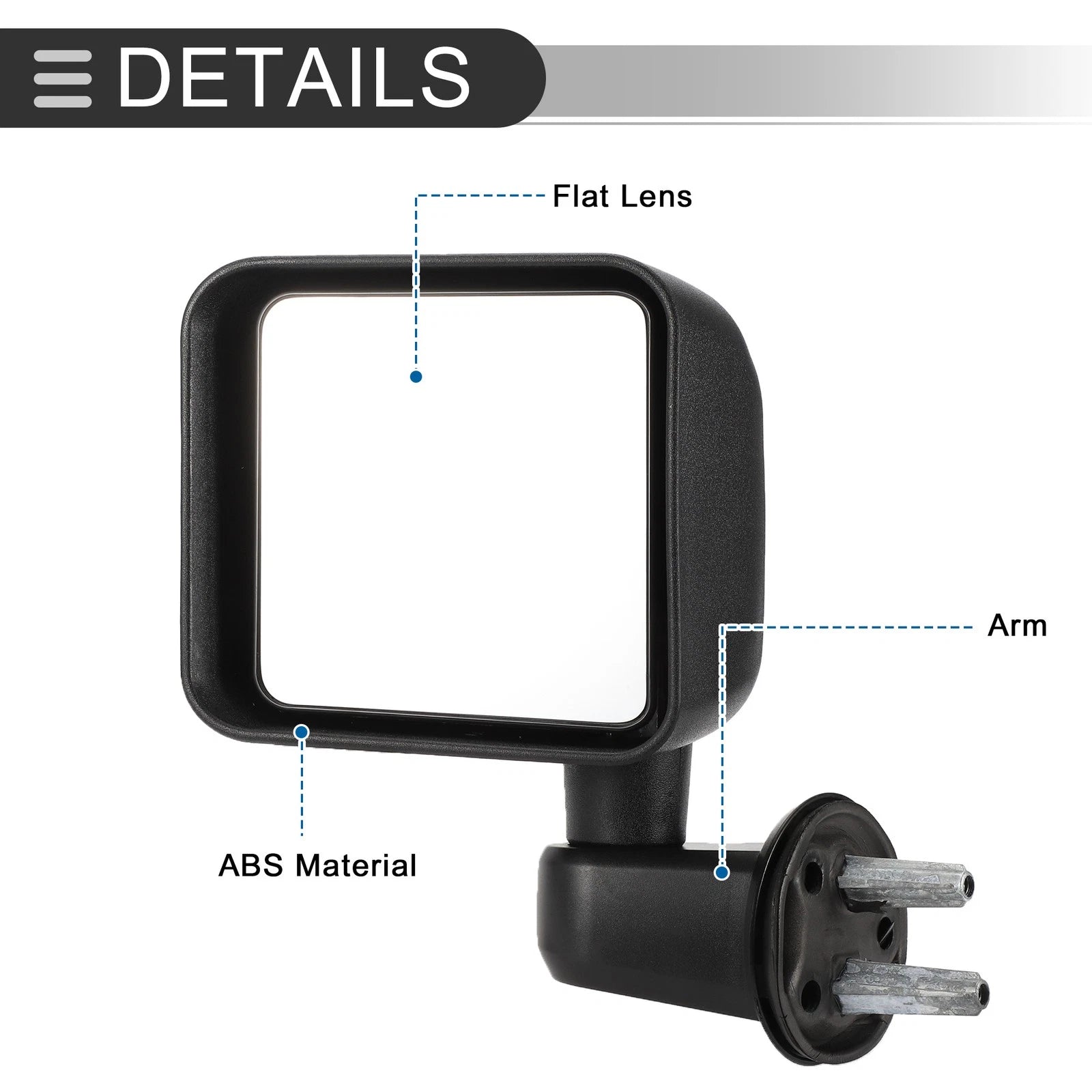 Tow Mirrors Replacement Pair for Dodge Ram 1500 2009-2018