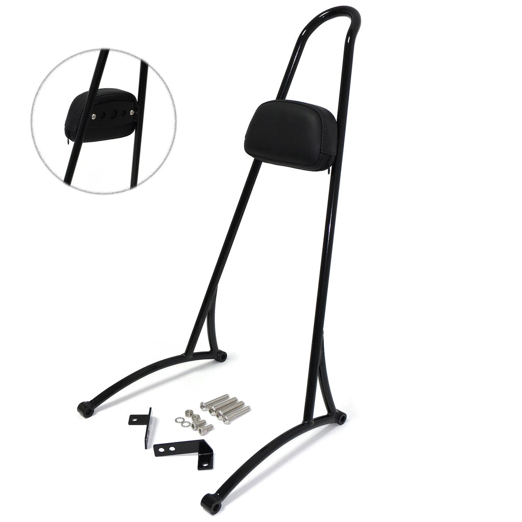 20" Black Passenger Backrest Sissy Bar for Harley Dyna FXD (2006–2017)